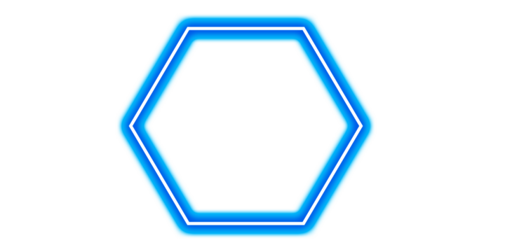 Blue Glowing Frame for Presentation or Social Media