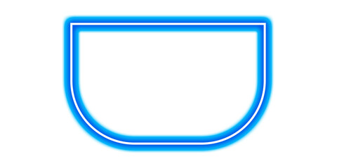 Blue Glowing Frame for Presentation or Social Media