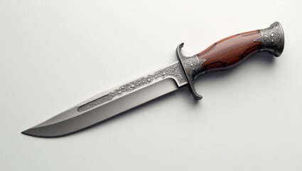 knife on a black background