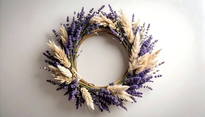 Lavender and pampas grass wreath (1)
