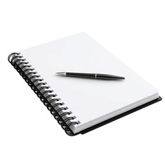 Spiral notebook with pen ready for ideas and notes business office supplies