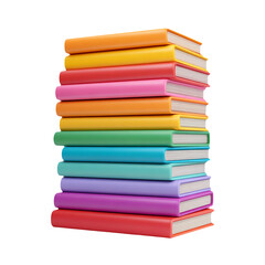 Colorful stack of books offering knowledge education and learning opportunities for study