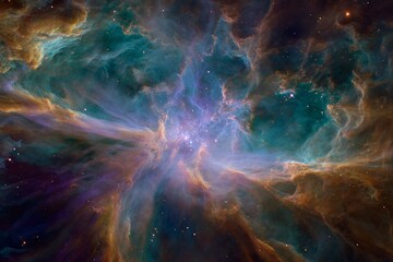 Cosmic Rays Through Colored Nebula