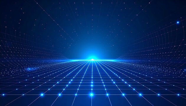 Abstract Digital Grid Network Technology.