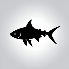 Obraz premium minimal vector silhouette of a rummy nose tetra .eps