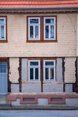 Hausfassade mit schindeln