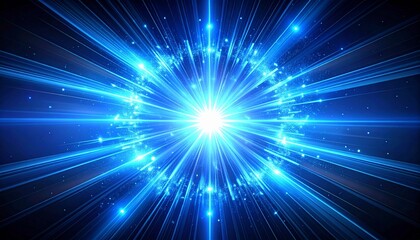 Futuristic Electric Blue Light Explosion