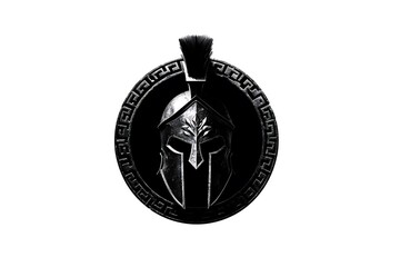 Black metallic spartan helmet art high resolution picture