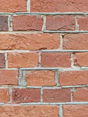 Old red brick wall background texture