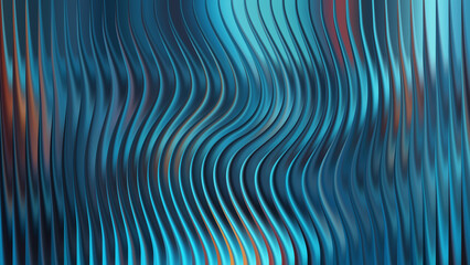 Abstract background with vertical wavy lines and blue light