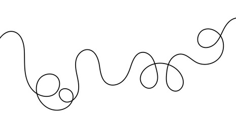 Abstract Black Wave Lines on White Background. Vector Illustration. Wallpaper