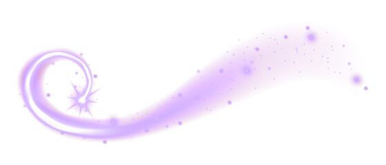 Magical Spiral Light Trail with Sparkle, Glowing Neon Swirl Energy Path Effect, Fantasy Sparkle Light Wave Trail Art