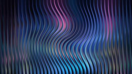 Abstract wavy vertical lines with cool color gradient