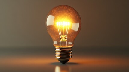 Illuminated Lightbulb, Simple Studio Lighting