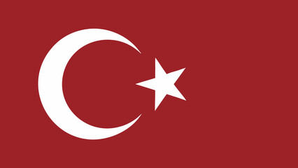 Obraz premium Flag of Turkey Vector – Turkish National Flag with Crescent and Star, Isolated Illustration