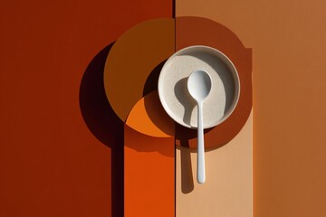 Minimal Plate and Spoon Composition