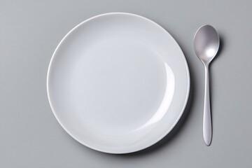 Minimal Plate and Spoon Composition