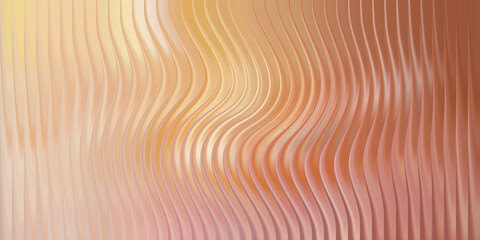 Abstract wavy lines with warm orange and yellow gradient