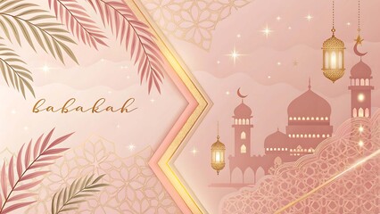 Laylat Al Qadr Palette Navy and &bull; Islamic Art Background