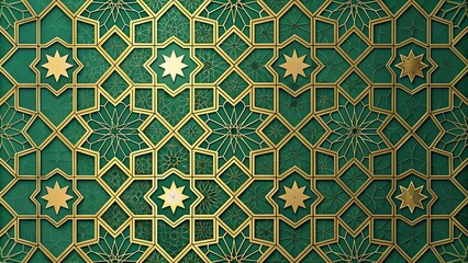 Moroccan Zellij Tiles &bull; Navy & Silver Geometric Background