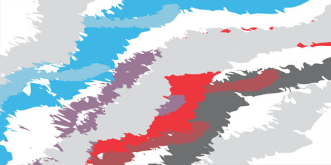 Colorful brush stroke texture with vintage Japanese sea wave pattern. Abstract art landscape banner design with watercolor texture vector.