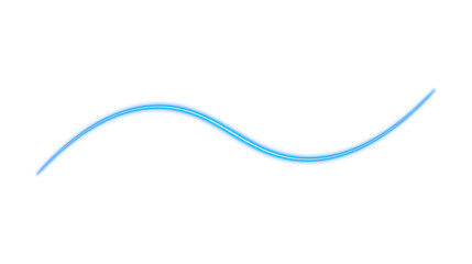 A simple, elegant, light blue glowing wavy line isolated on a clean white background.