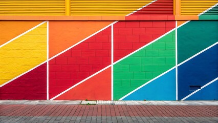 Colorful Geometric Wall Mural Background