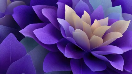 Naklejka premium Close Up Of Purple And Yellow Flower Petals abstract