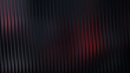 Abstract wavy vertical lines with dark moody red and blue light reflections