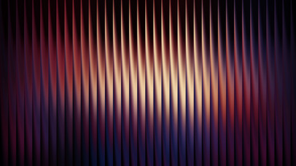 Dark abstract background with vertical lines and warm gradient light