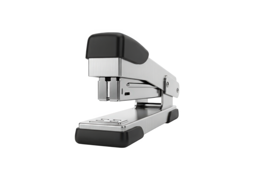 A sleek, modern stapler positioned on a clean surface, showcasing its design and functionality