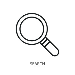 Search thin line vector icons.