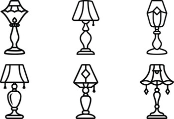 Fototapeta premium Minimalist Home Decor Line Icons for Interior Design and Decoration Projects