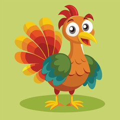 design logo vector icon cartoon illustration mascot turkey