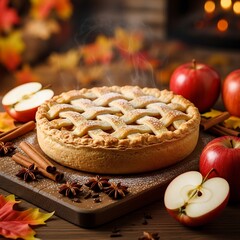 Delicious Apple Pie Autumnal Delight.