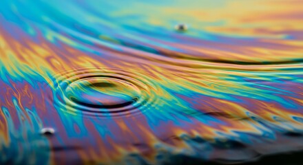 Colorful water ripples creating mesmerizing patterns on the surface.