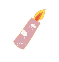 Cute candle illustration