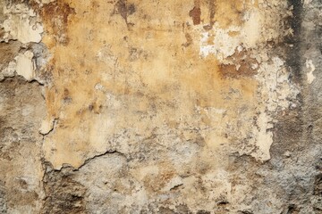 Weathered textured wall with peeling paint and cracks