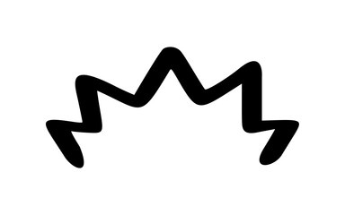 Simple Hand Drawn Wavy M Shape or Stylized Crown Base