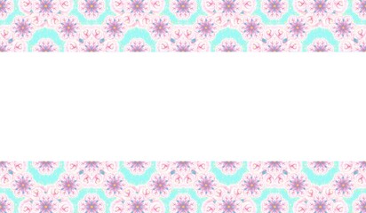 pink floral background frame 