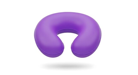 Naklejka premium Purple U-Shaped Travel Neck Pillow for Comfort.