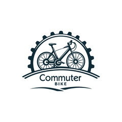 Fototapeta premium commuter bike logo design vector 