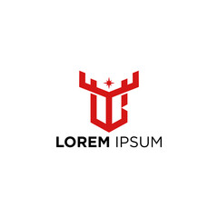 Fototapeta premium Horn shield creative modern logo design ideas