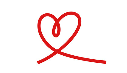 Close up drawing heart line element design