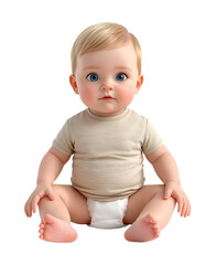 Baby boy in diapers, created with Generative AI.