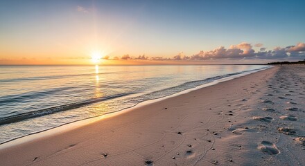 Obraz premium Sunrise beach scene