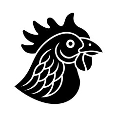 Vector Illustration Of Hen Head 