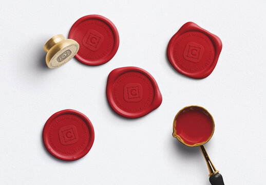 Wax Seal Close‑Up Mockup
