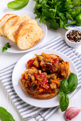 Grilled Ratatouille Bruschetta.