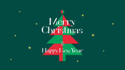 simple and minimalist illustrations of Scandinavian-inspired christmas tree. winter. december. new year